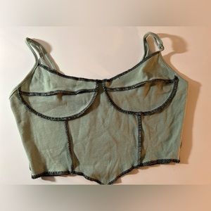 Women’s olive green crop top